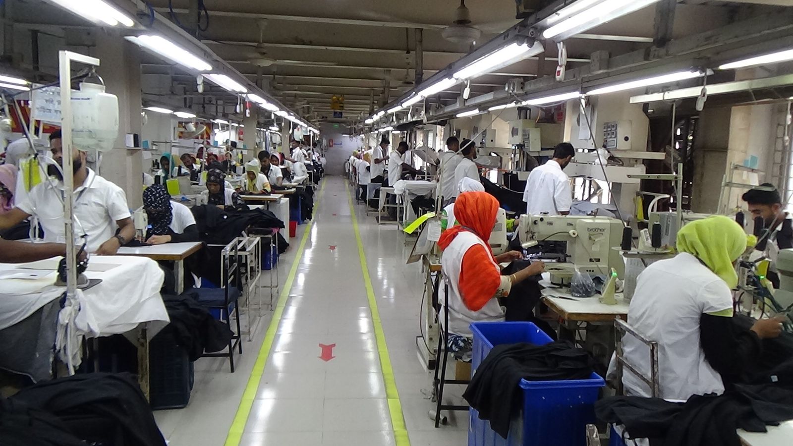 Sewing lines at the Concorde factory